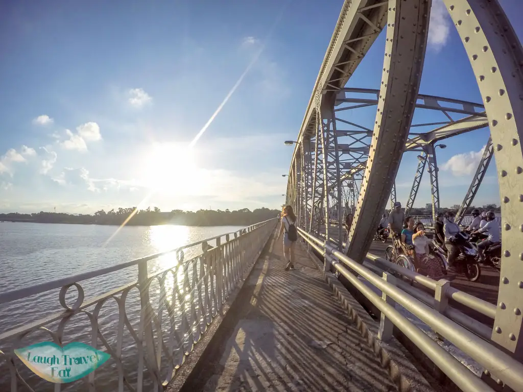 view of truong tien bridge, hue, vietnam - laugh travel eat