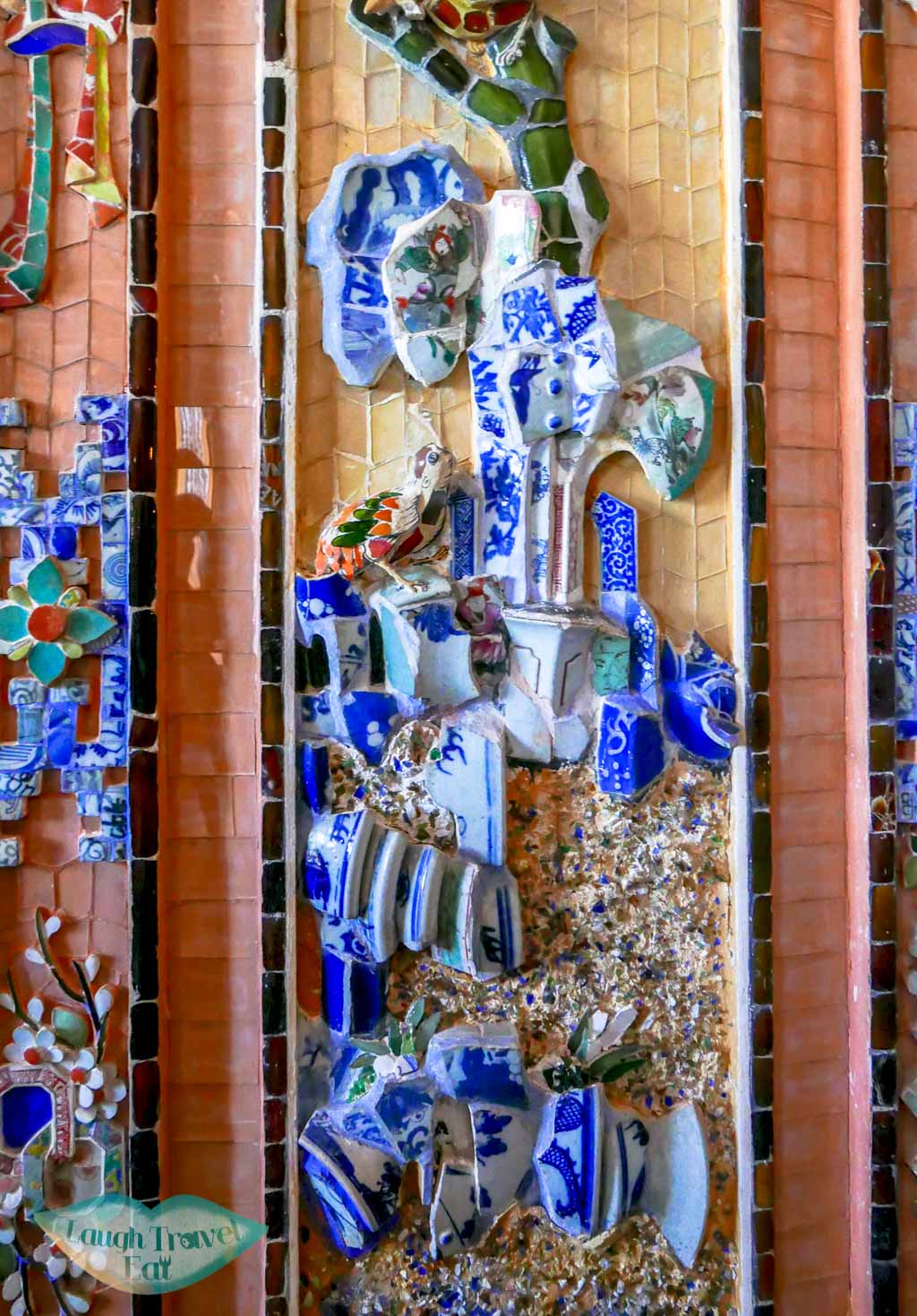 Wall of Ngung Hy Temple, Dong Khanh Tomb, Hue, Vietnam - Laugh Travel Eat
