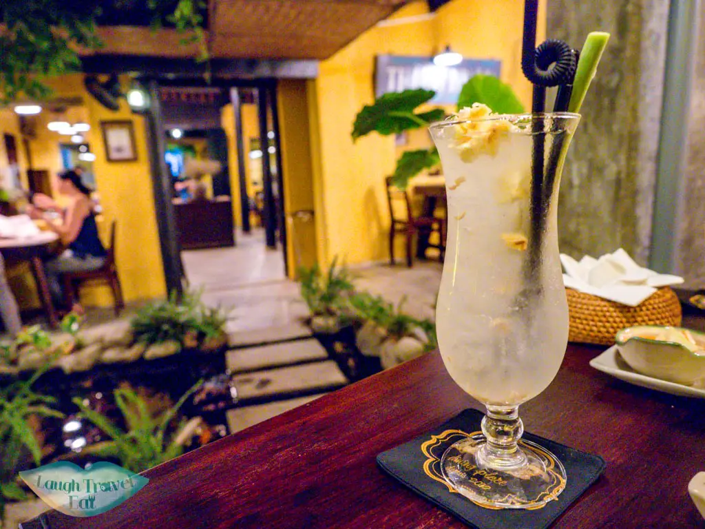 ginger and lemongrass drink le fe dining room hoi an vietnam - laugh travel eat