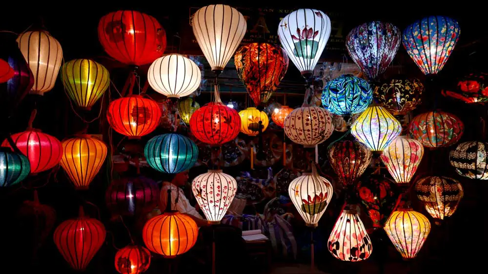Lanterns at night in Hoi An, Vietnam