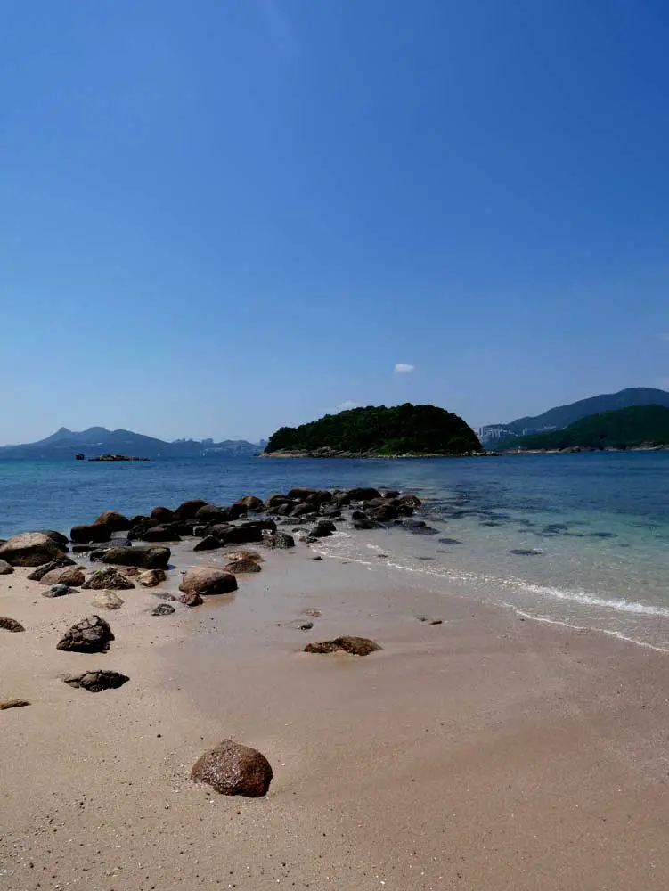 橋咀連島沙洲在潮退前的風景,西貢,香港