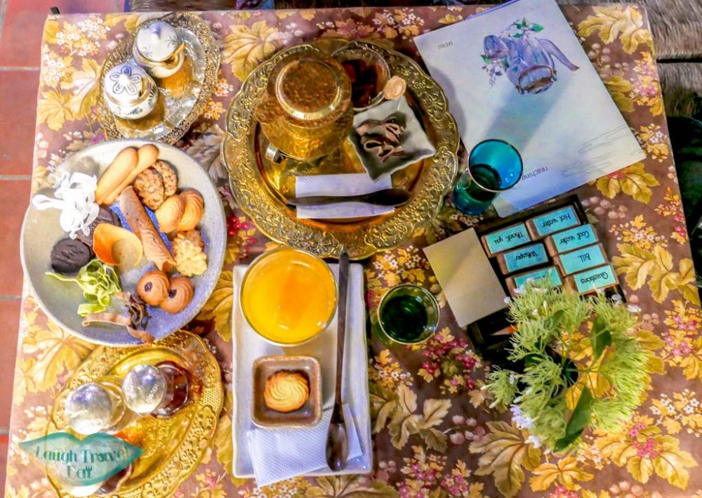 tea tasting set at the reaching out tea house, hoi an old town, vietnam - laugh travel eat