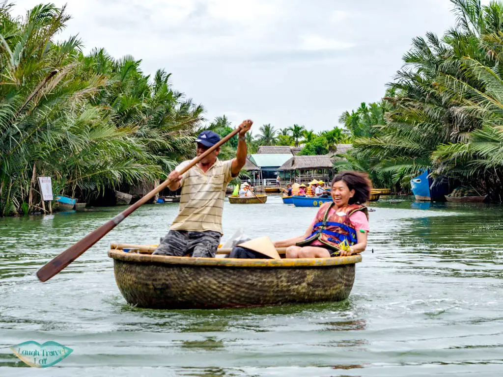 bamboo rafting hoi an vietnam - laugh travel eat