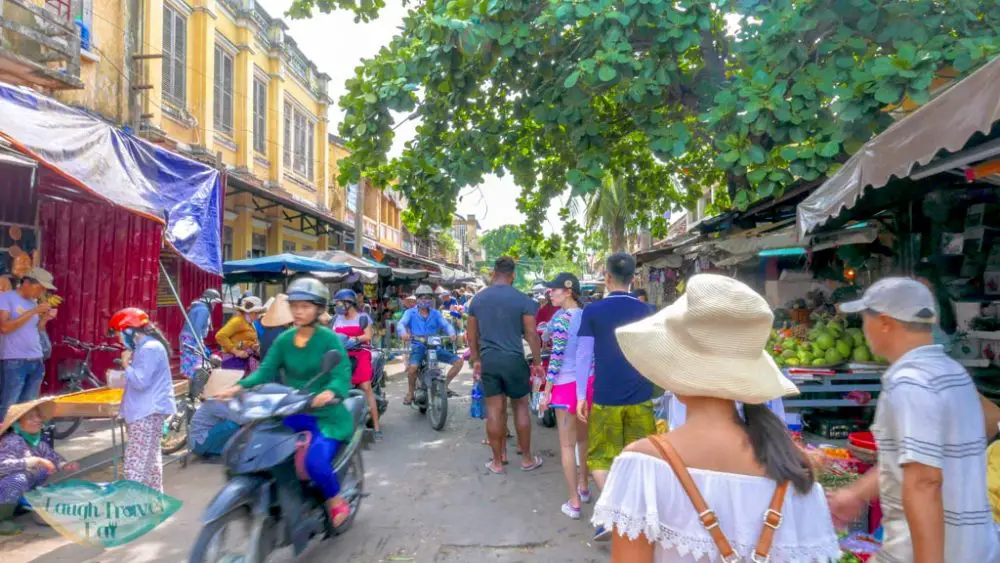 choas in central market, Hoi An, Vietnam - Laugh Travel Eat