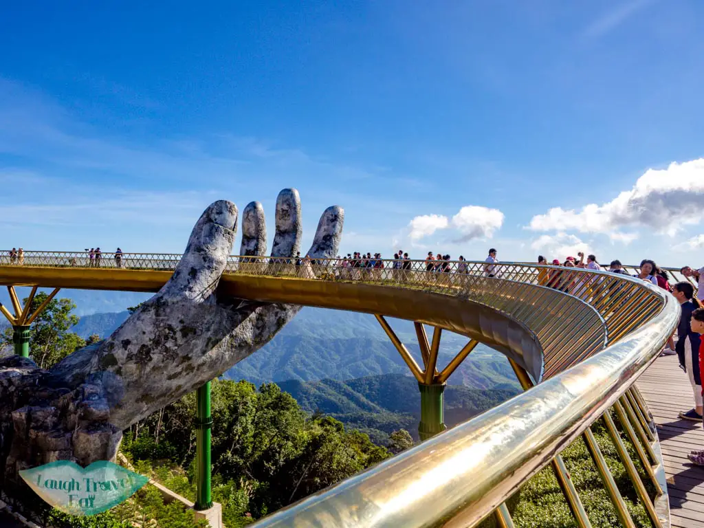 golden hand bridge bana hill danang vietnam - laugh travel eat