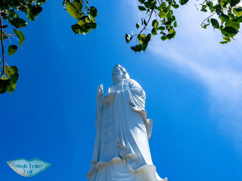 lady buddha statue linh ung pagoda danang vietnam - laugh travel eat