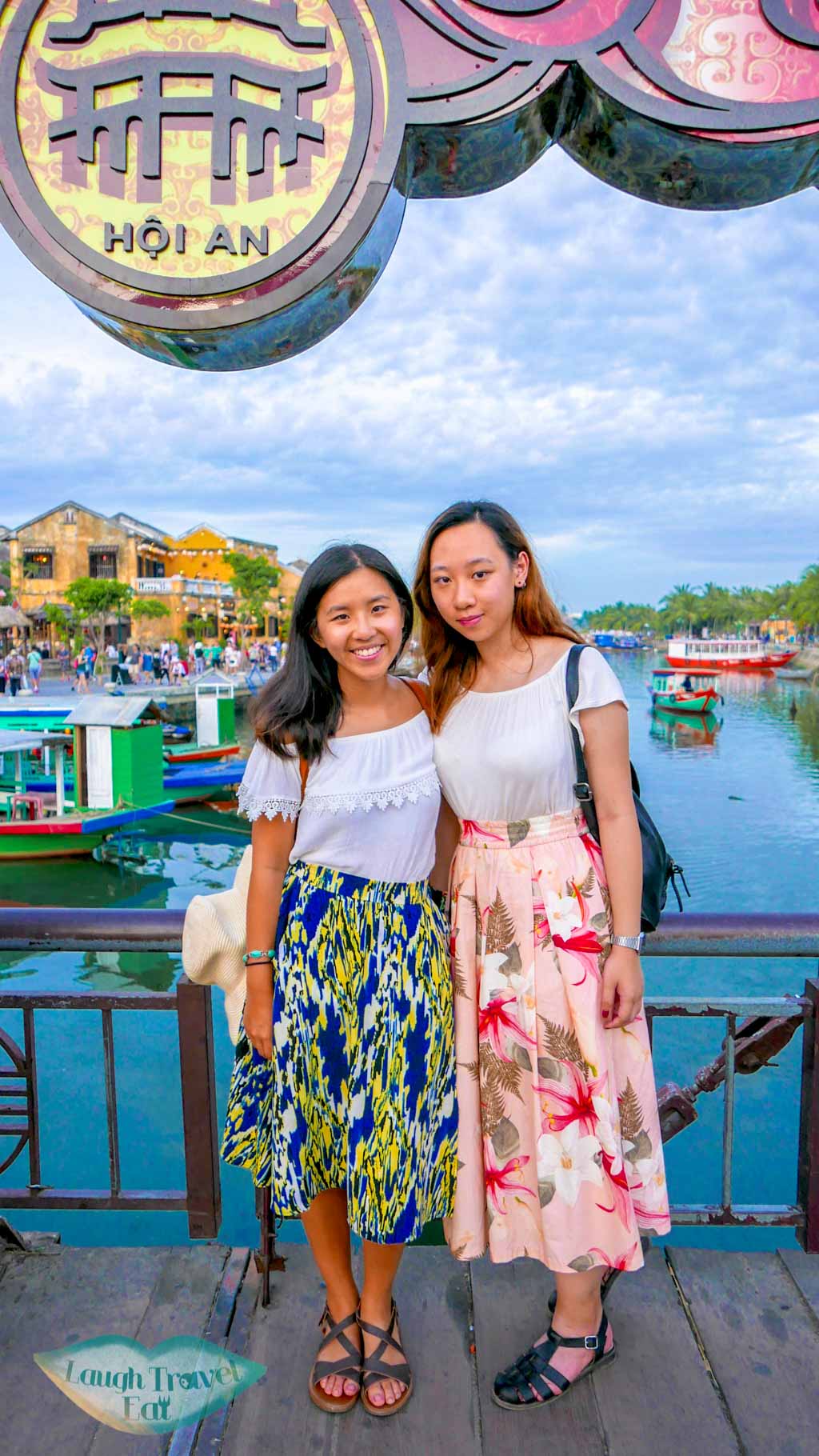 me and kaitlyn at hoi an bridge, Hoi An, Vietnam - Laugh Travel Eat