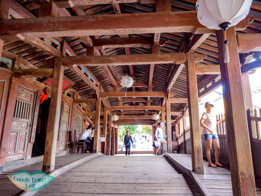 on Japanese bridge hoi an vietnam - laugh travel eat-2