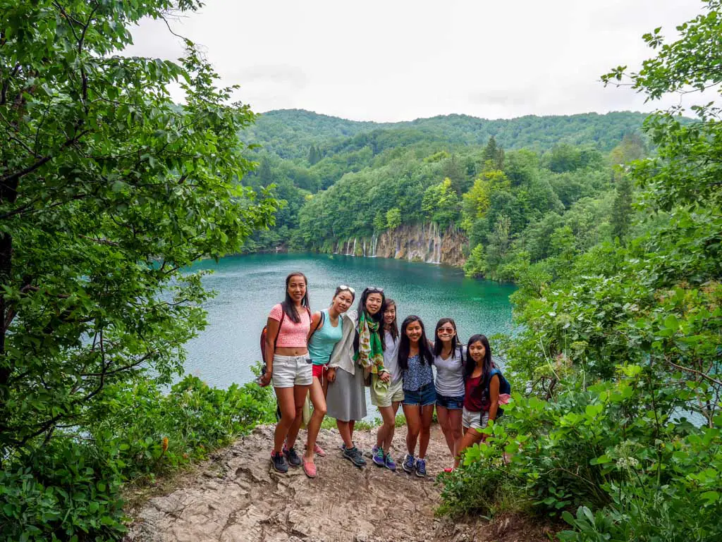 group photo plitvice national park croatia
