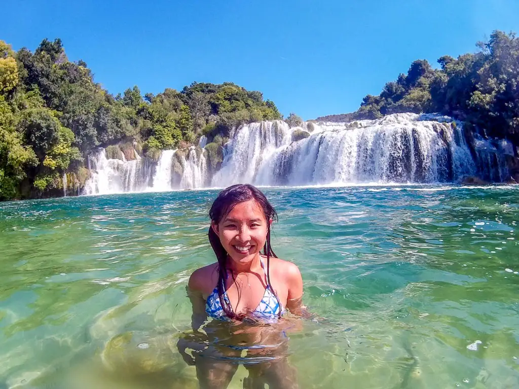 me in front of skardinski most krka national park croatia