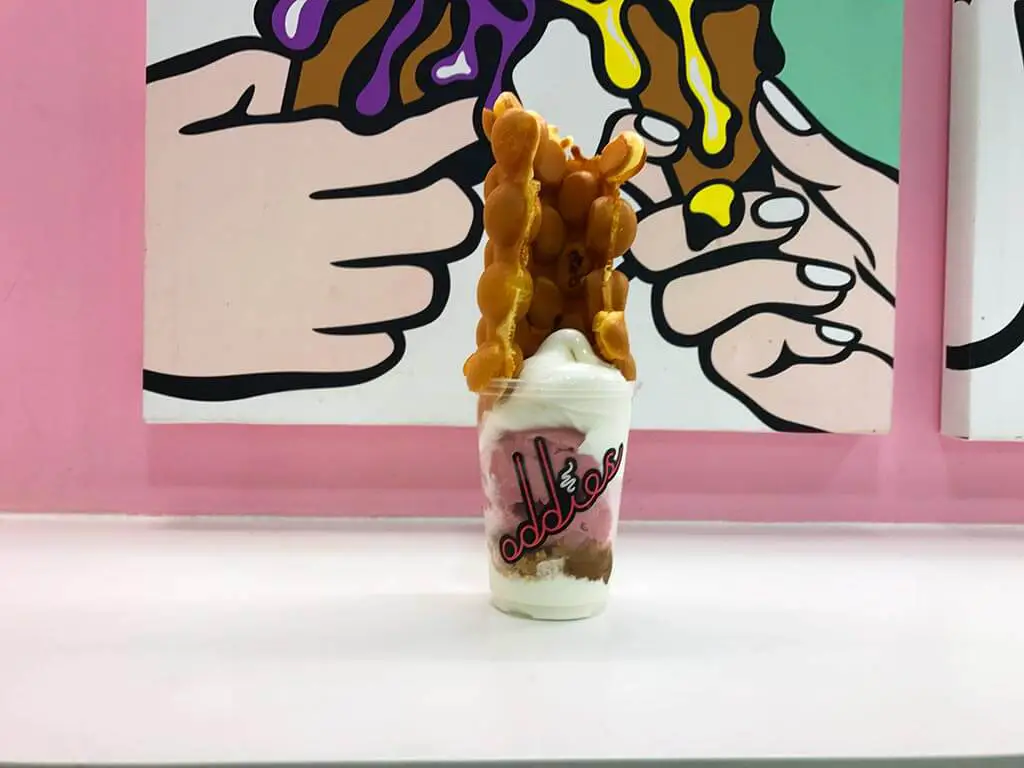 Chuckies gelato-egg waffle, Oddies, Central, Hong Kong | Laugh Travel Eat