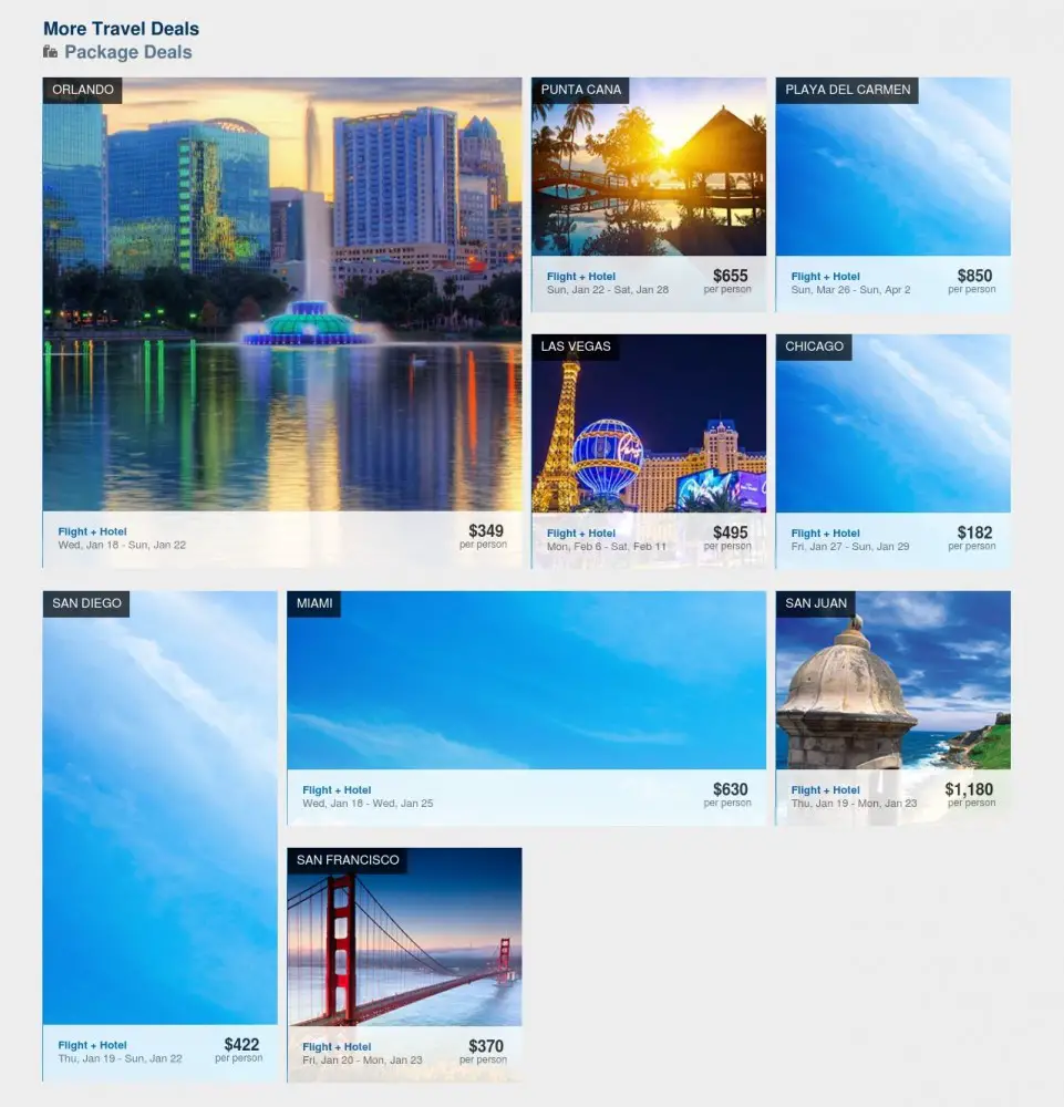 Expedia Deal Page Screenshots | Laugh Travel Eat