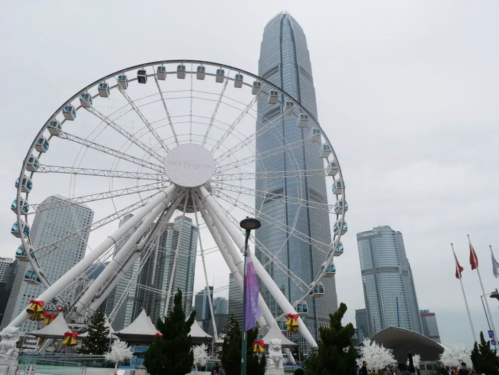 Central Ferris Wheel and skyscrapers, Hong Kong | Laugh Travel Eat