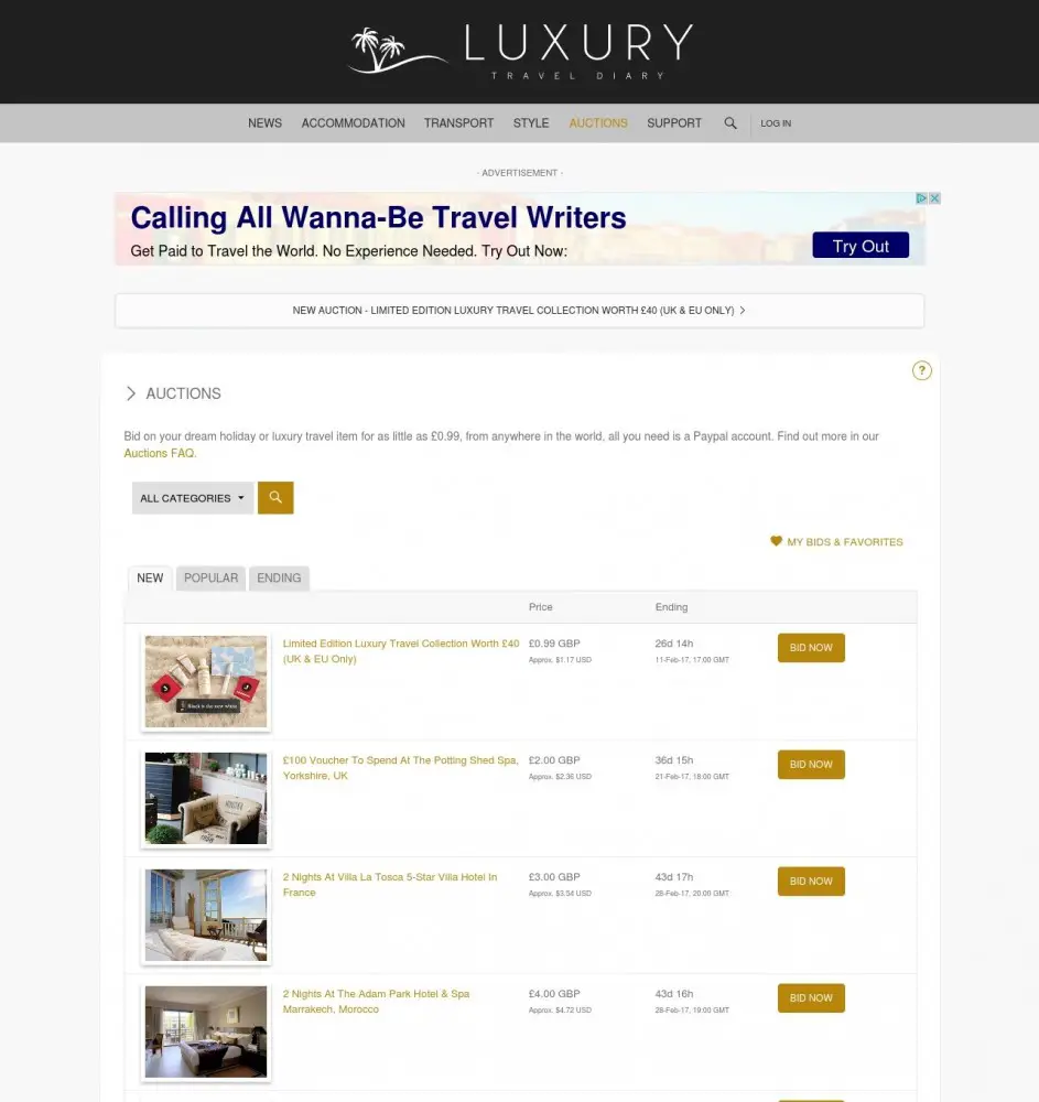 Luxury Travel Diary Screenshot | Laugh Travel Eat