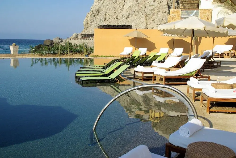 luxury resort poolside