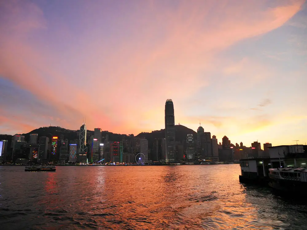 維多利亞港日落