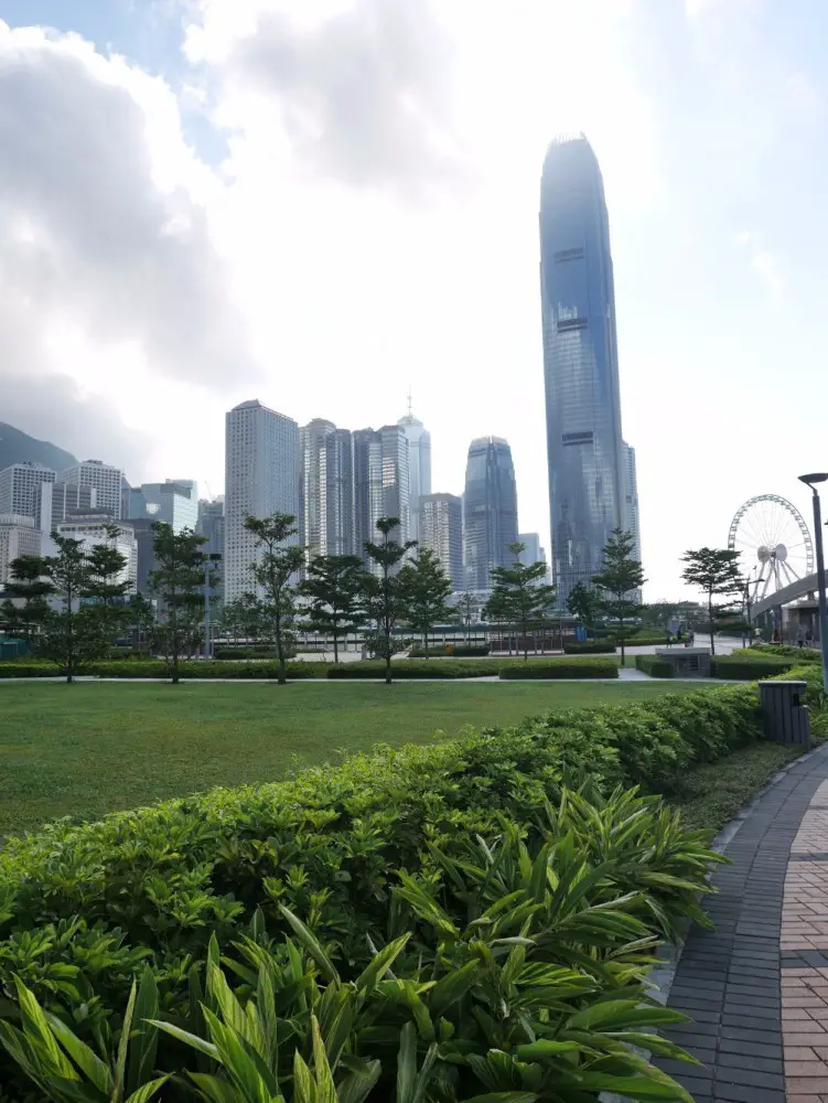 添馬公園面向中環,香港