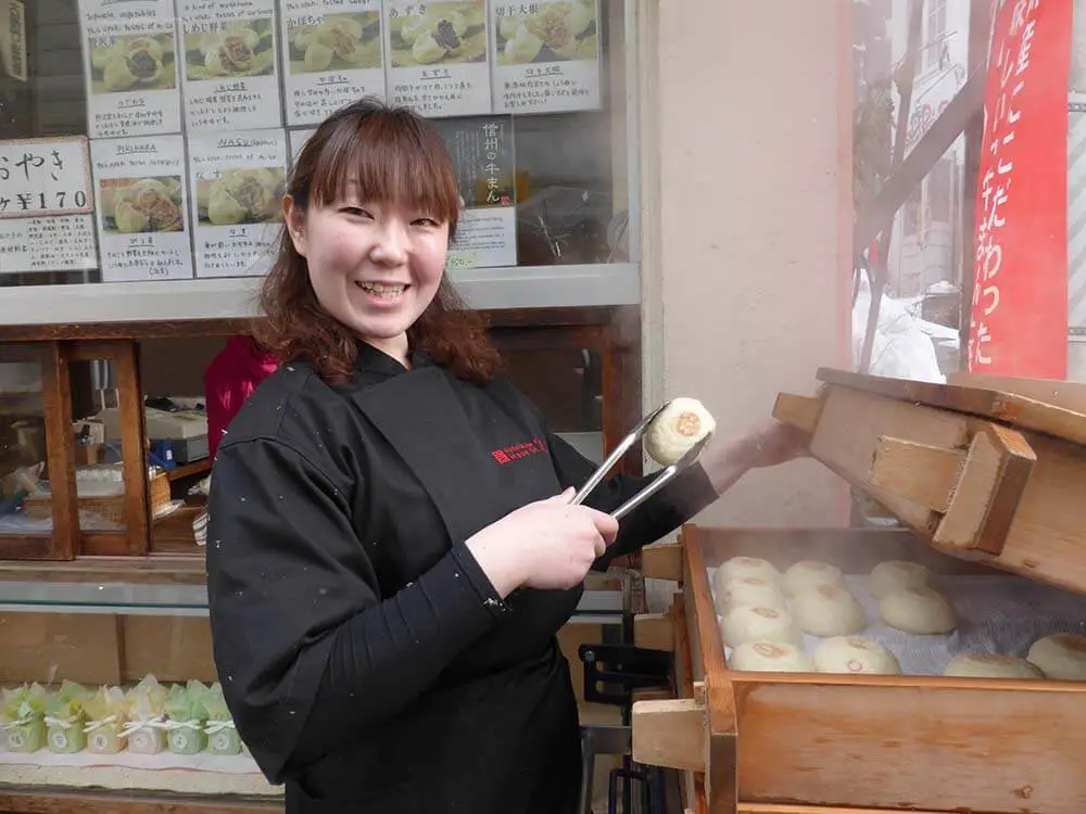 Steam buns in nozawa onsen japan