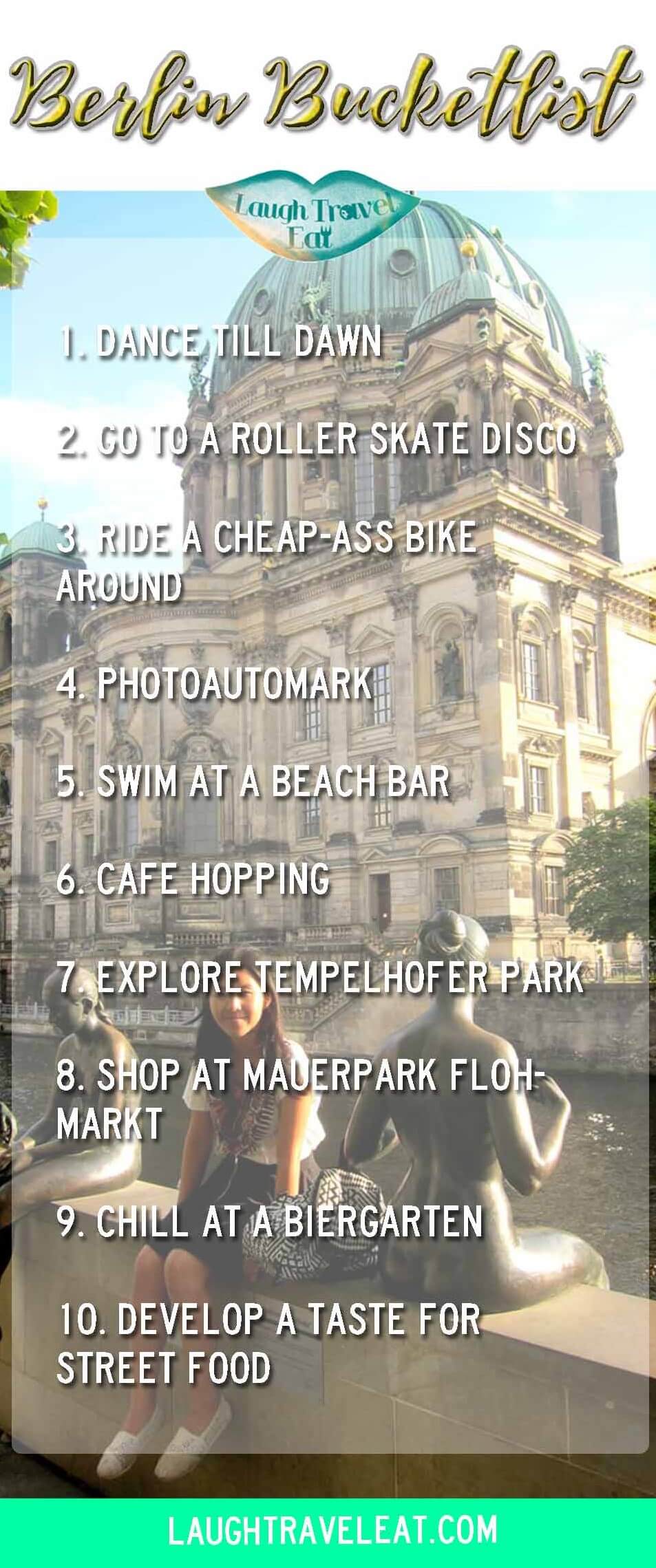 Berlin is one of my favourite city in the world. After spending 5 weeks living there, this is my top 10 bucket list things to do: