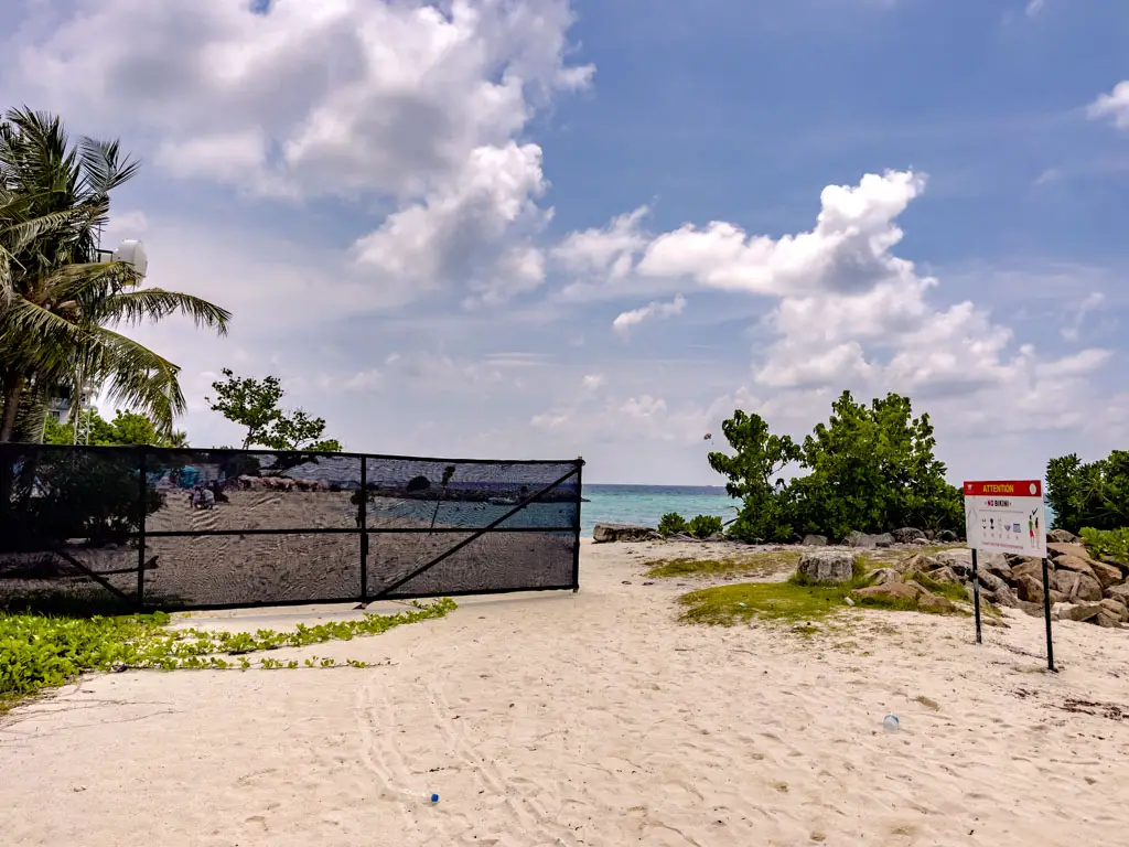 bikini beach Maafushi Maldives - laugh travel eat