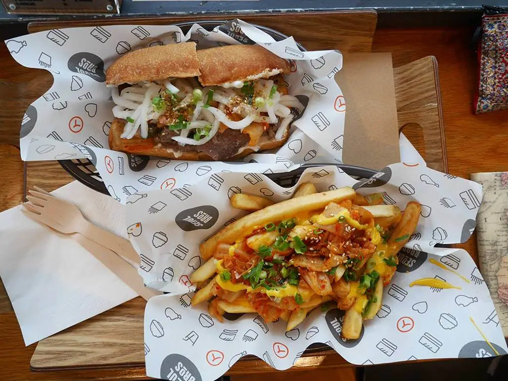 Beef Bahn Mi and kimchi fries, Seoul Brothers, SoHo, Hong Kong | Laugh Travel Eat