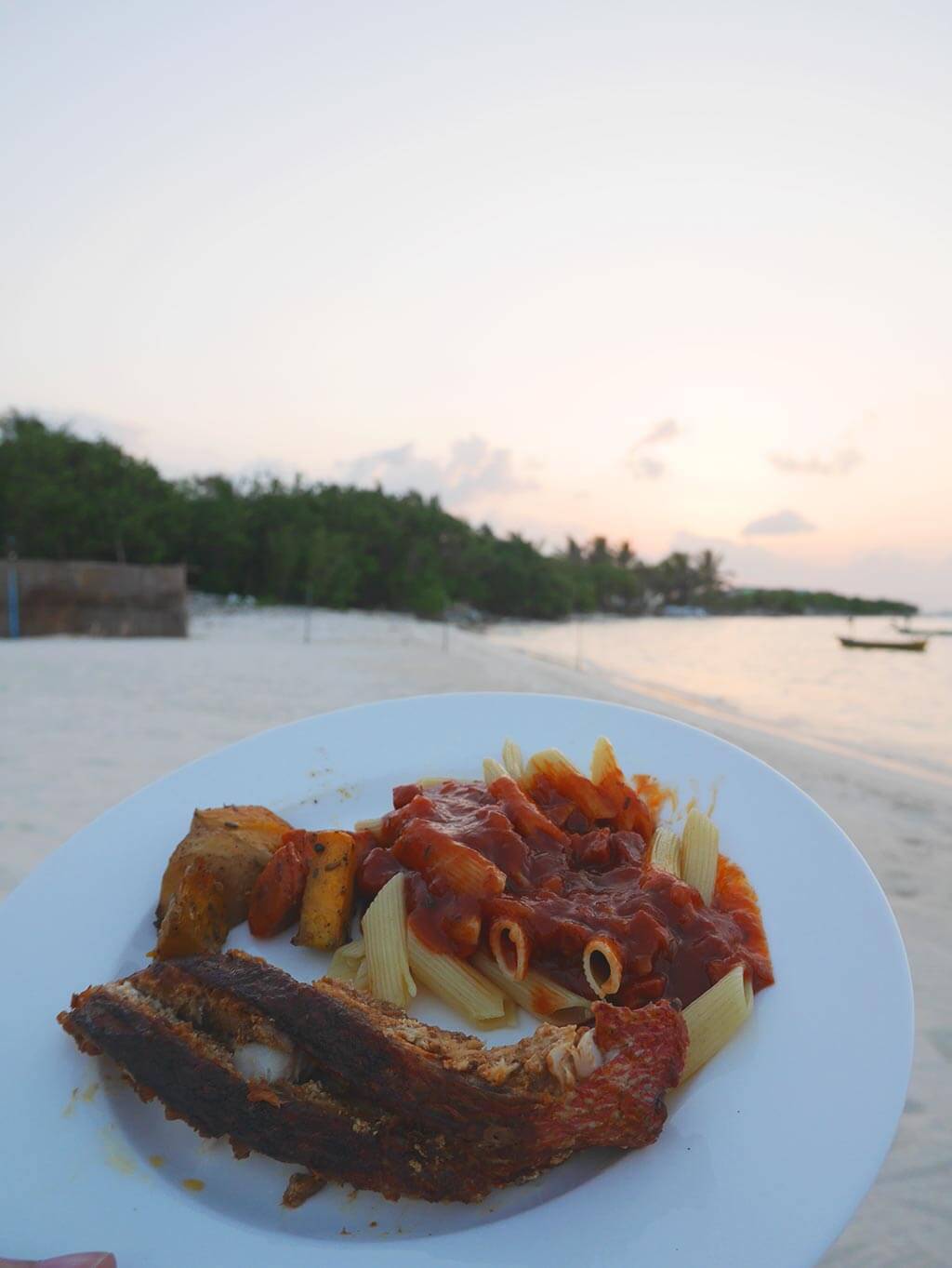sunset dinner by the beach organised by Mirian Sky Hotel, Gaafaru, Maldives
