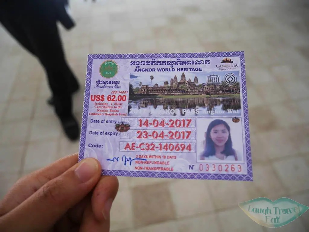 Angkor Wat ticket, Siem Reap, Cambodia | Laugh Travel Eat