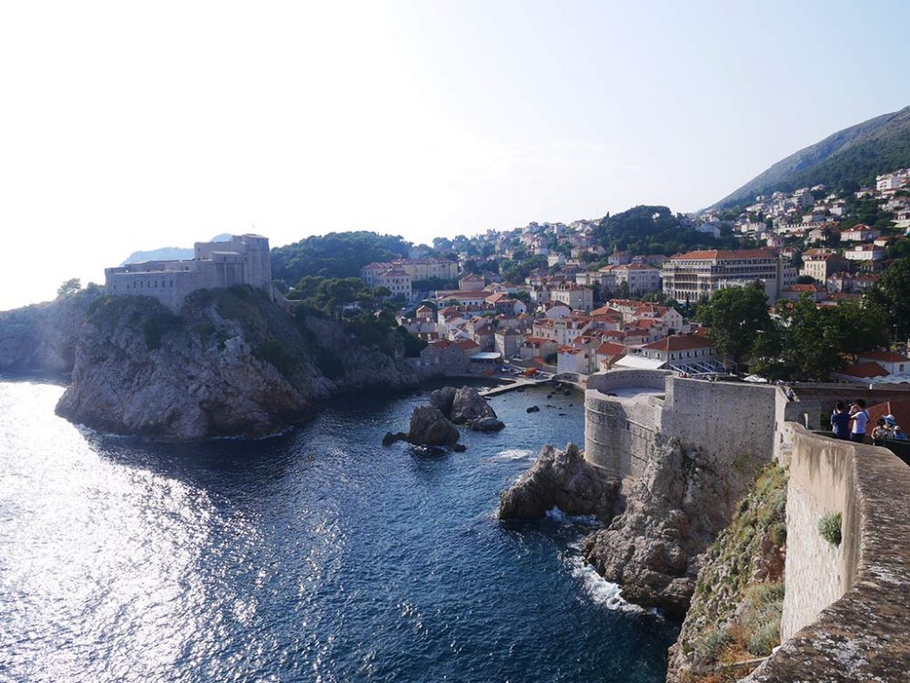 dubrovnik city wall view to fort Lovrijenac, Croatia | Laugh Travel Eat