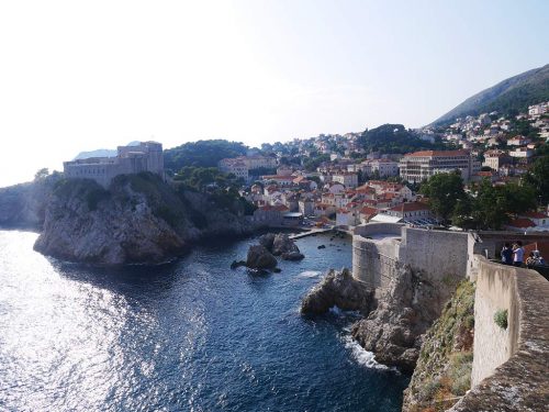 dubrovnik city wall view to fort Lovrijenac, Croatia | Laugh Travel Eat