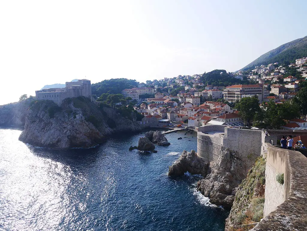 dubrovnik city wall view to fort Lovrijenac, Croatia | Laugh Travel Eat