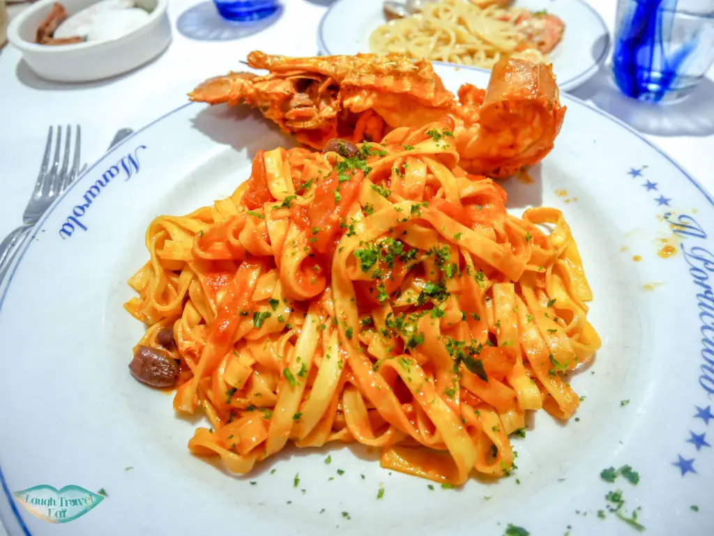 lobster pasta Manorola lil Porticciolo cinque terre liguria italy | Laugh Travel Eat