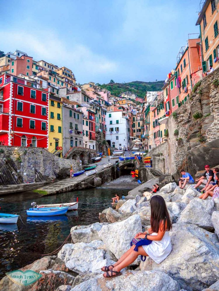 me at rocky beach riomaggiore cinque terre italy | Laugh Travel Eat