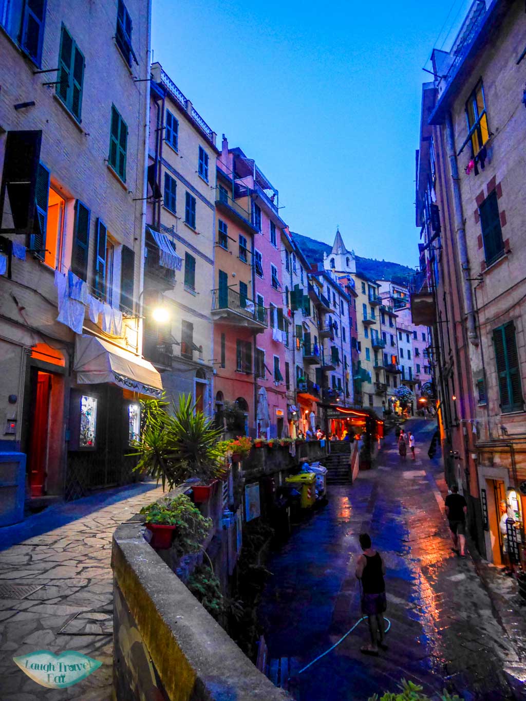 Riomaggiore after sunset is just as charming | Laugh Travel Eat