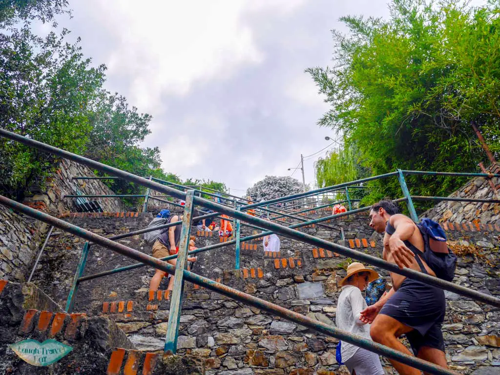 switchback stairs up to corniglia cinque terre italy | Laugh Travel Eat