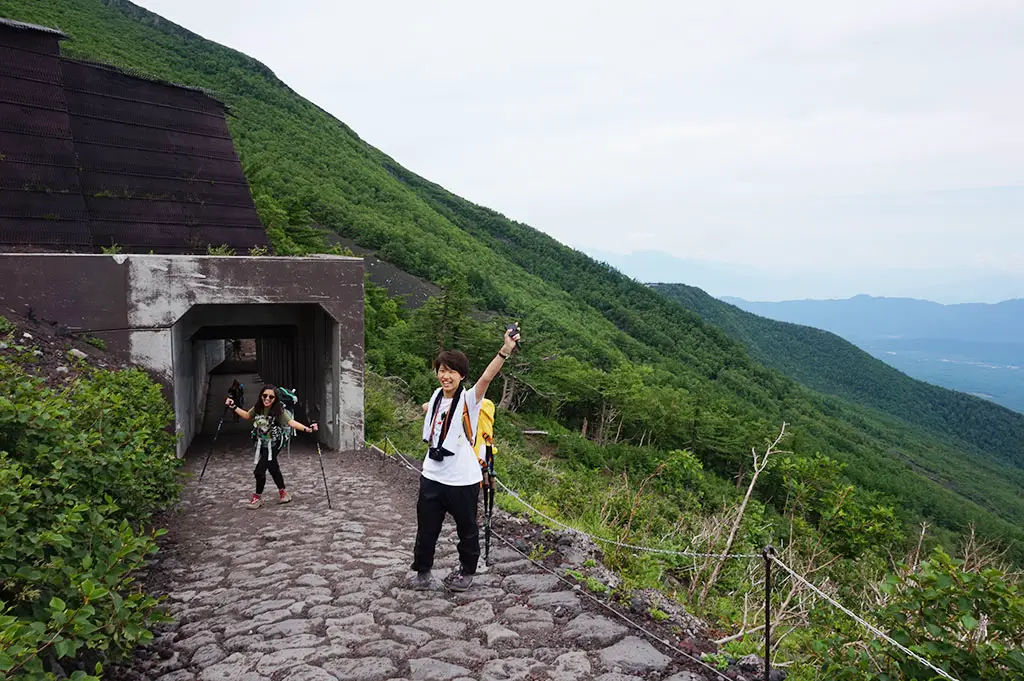 Hiking up mount fuji, me and vb, Japan | Laugh Travel Eat