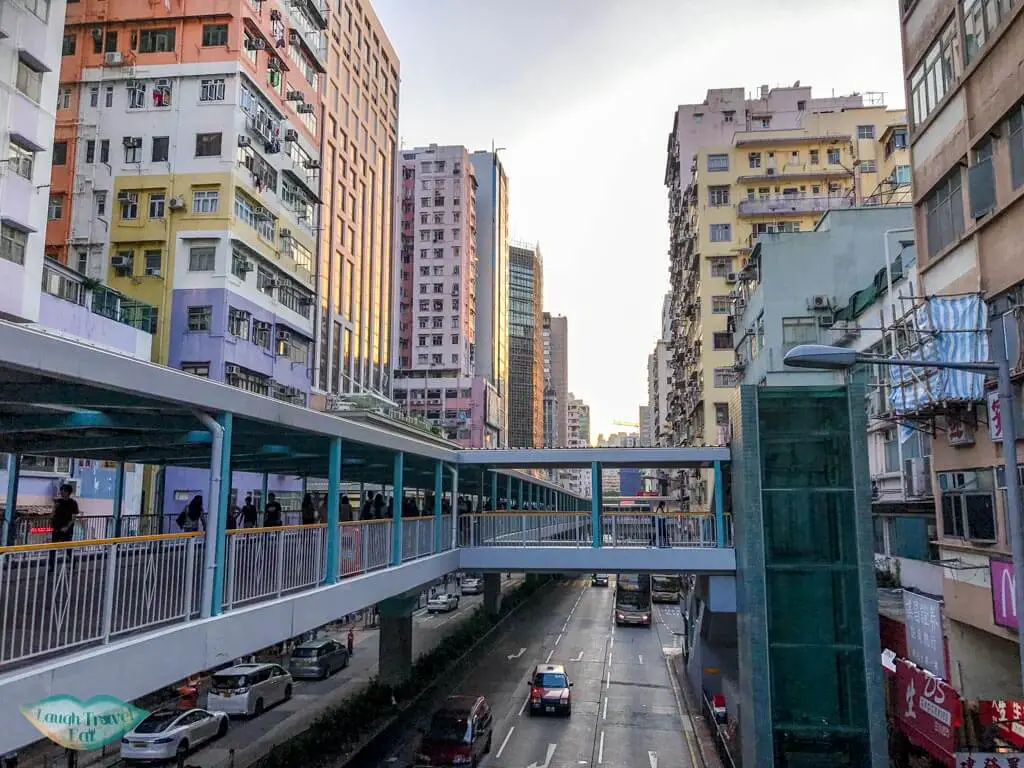 Skywalk along argyle street Mongkok Hong Kong - Laugh Travel Eat