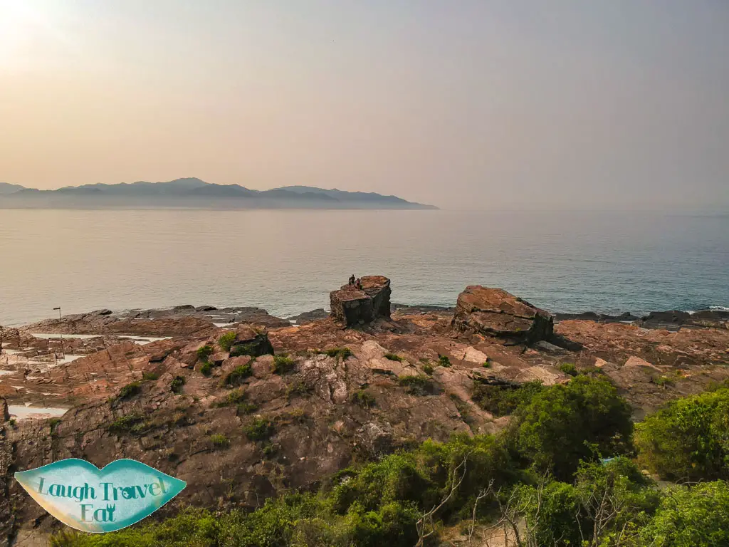 drone shot kang lau shek tung ping chau hong kong - laugh travel eat