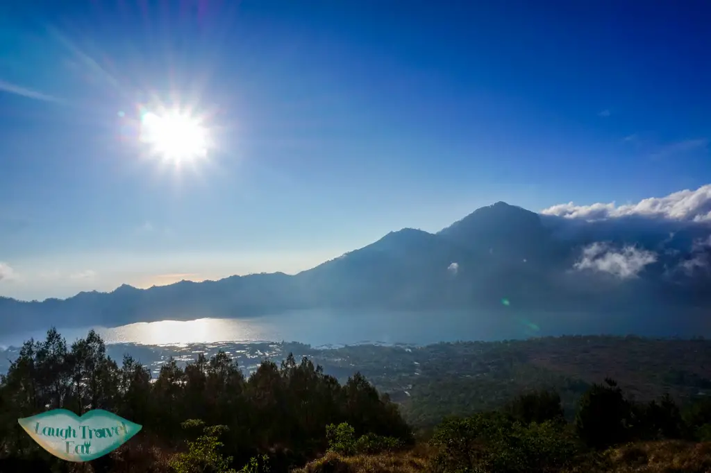 lake view from mount batur bali indonesia - laugh travel eat