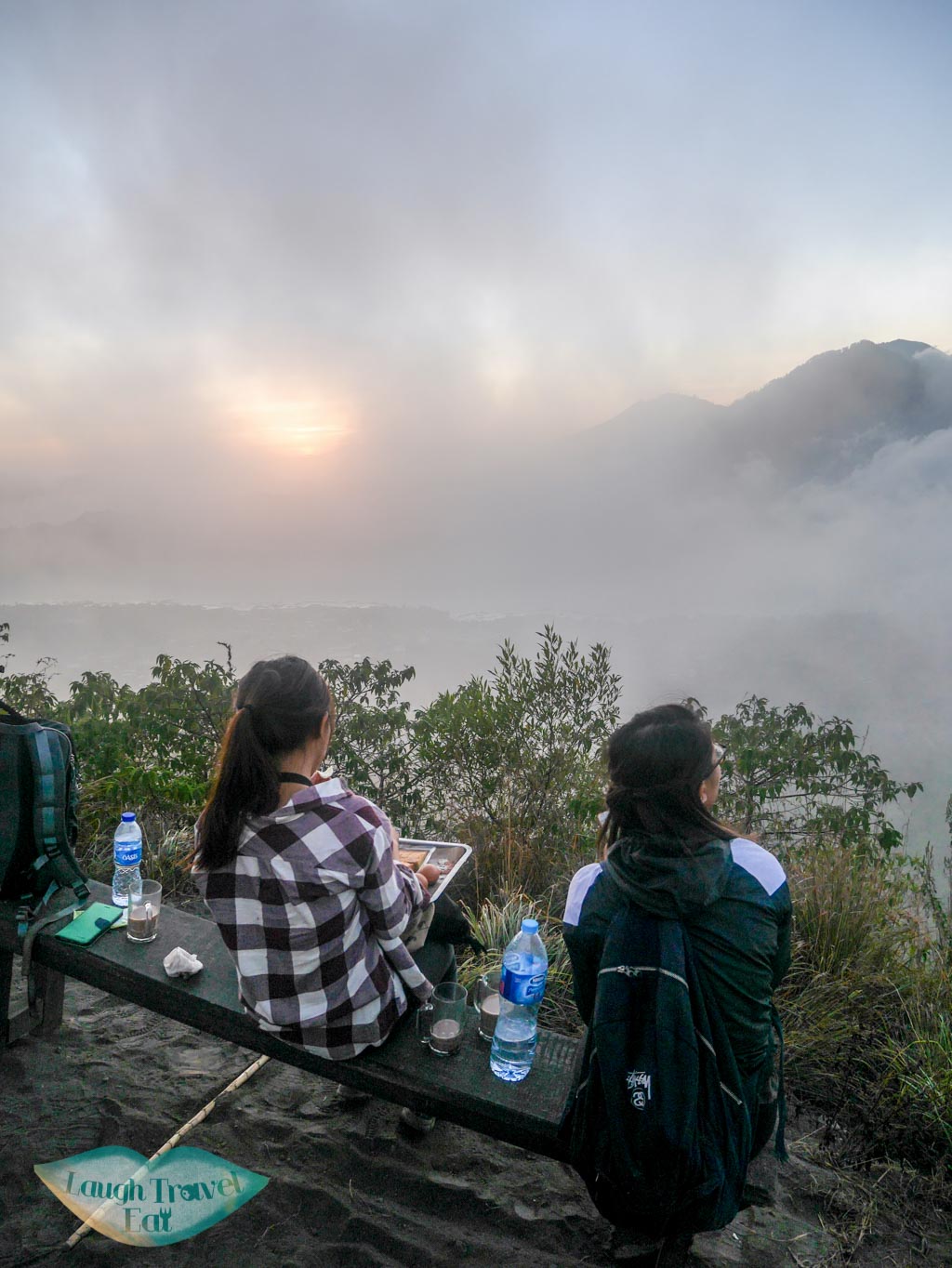 waiting for sunrise on top of Mount Batur bali indonesia - laugh travel eat