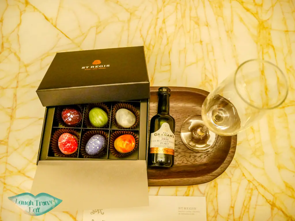 chocolate and port turn down service st regis hotel macau
