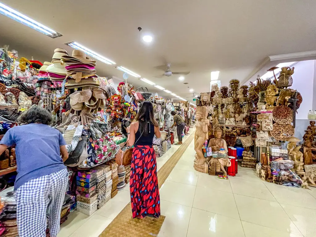 inside Sukawati Market ubud area bali indonesia - laugh travel eat