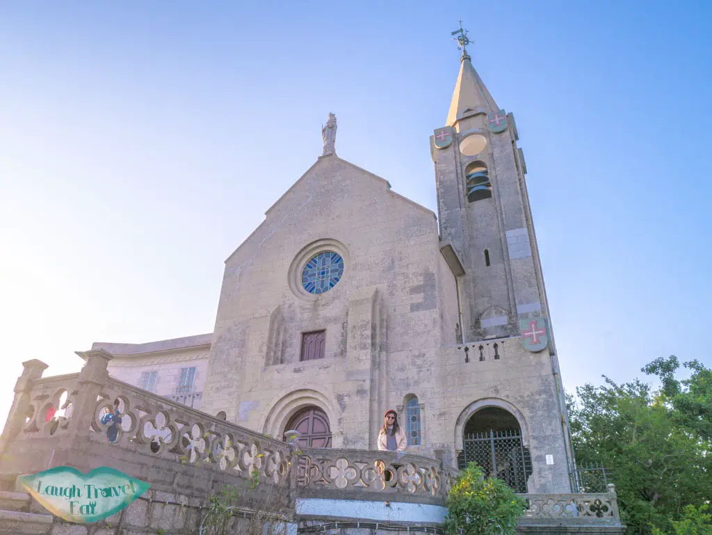 lady of penha church macau china - laugh travel eat