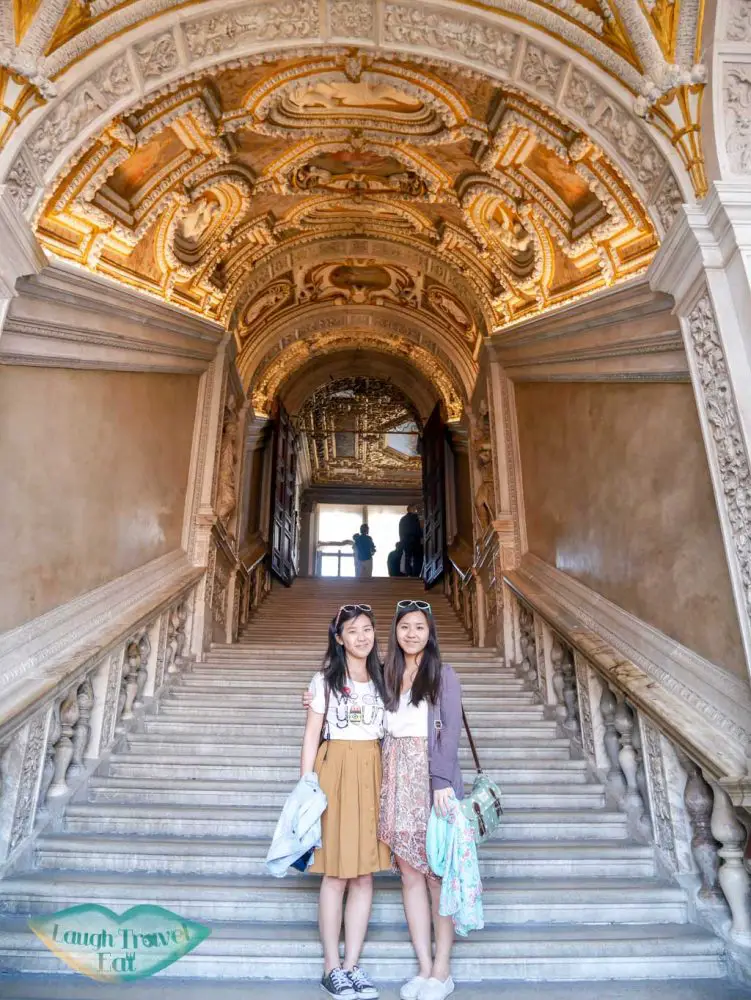 me and wing in dodge palace venice italy - laugh travel eat