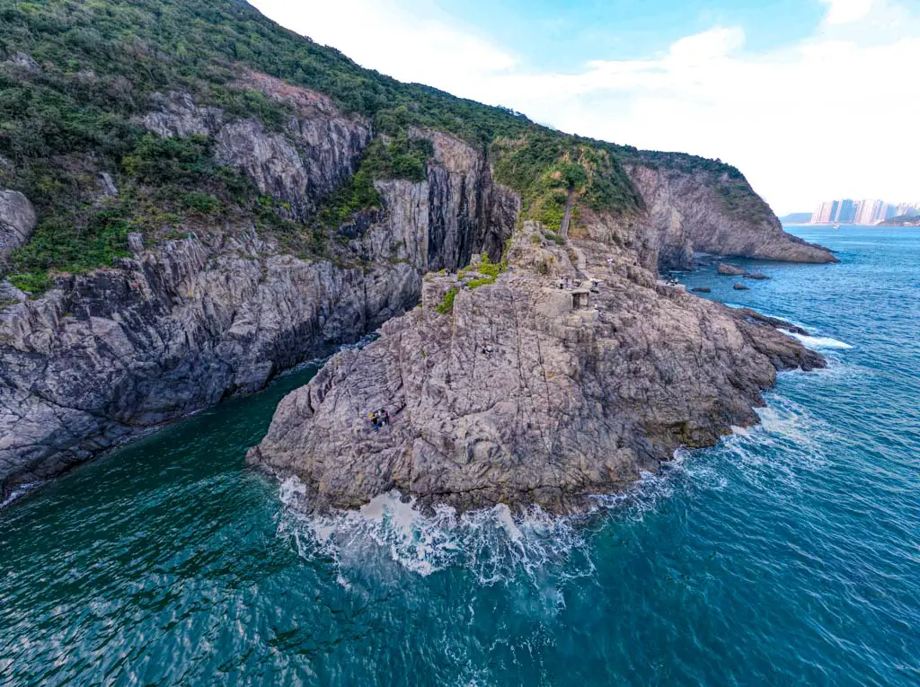 drone shot cape collinson hong kong island - laugh travel eat