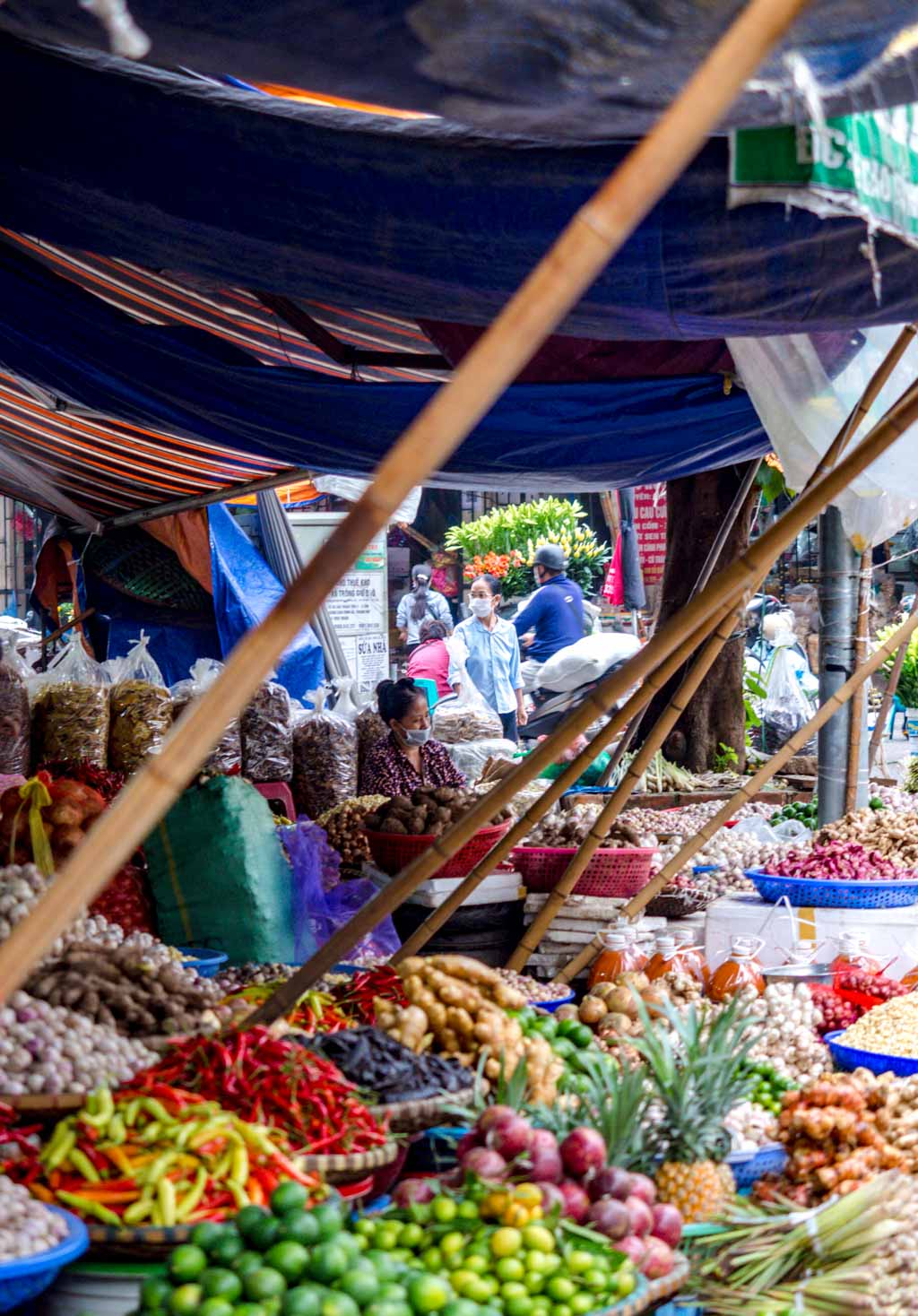 around Đồng Xuân Market hanoi Vietnam - laugh travel eat