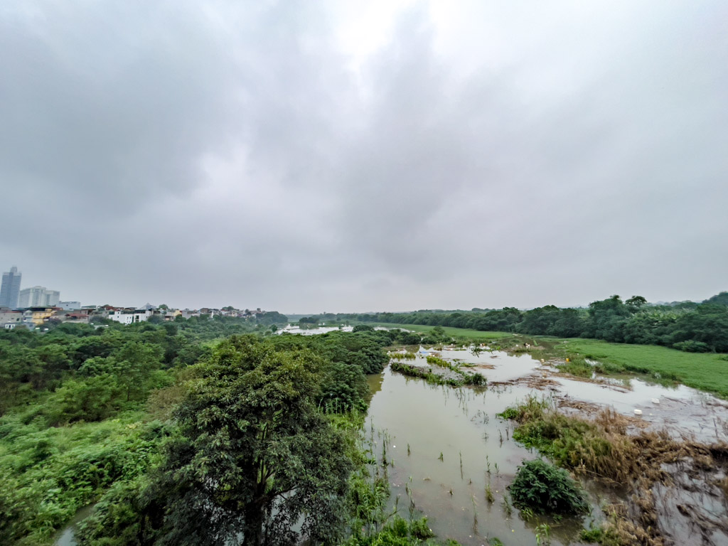 banana island view from long bien bridge hanoi Vietnam - laugh travel eat