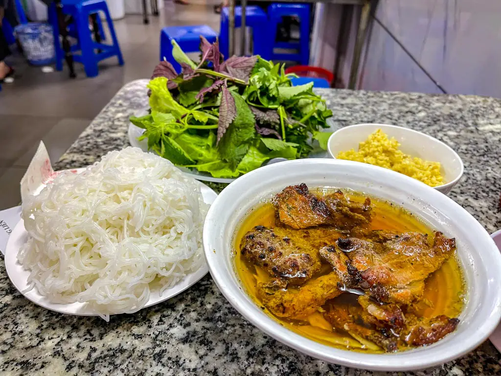 bun cha set huong lien bun cha obama Hanoi Vietnam - laugh travel eat