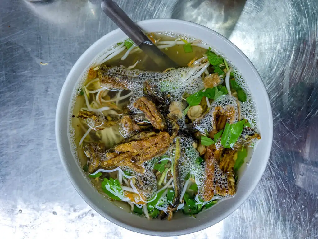 eel soup with glass noodles a chef's tour Hanoi Vietnam - laugh travel eat