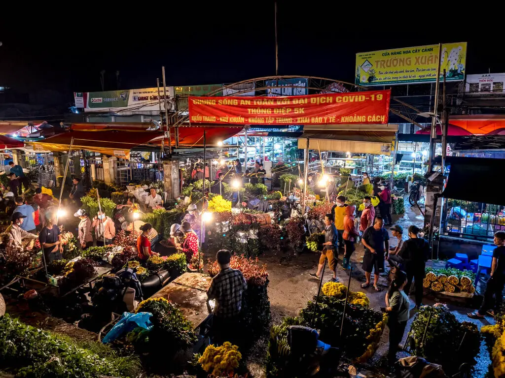 flower market at 4am a chef's tour Hanoi Vietnam - laugh travel eat