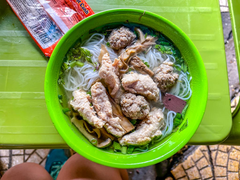 meat and chicken meatball at market Hanoi Vietnam - laugh travel eat-2